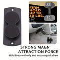 Magnetic Pistol Holster Mount – 30 lbs Rubber Coated Gun Holder for Car, Truck, Home, Wall, and Table, Quick Draw Ready, Won't Scratch Firearm, Strong Double-Sided Tape Included