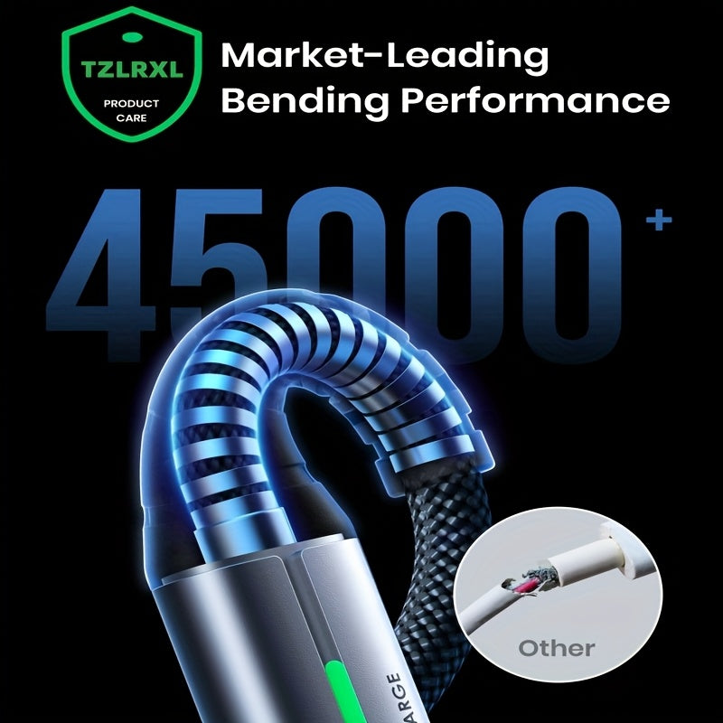 240W USB-C to USB-C Cable - Ultra-Fast Charging & High-Speed Data Transfer - Nylon Braided - 1m & 2m - For Samsung, iPhone 15/16, MacBook & iPad - 5 Colors