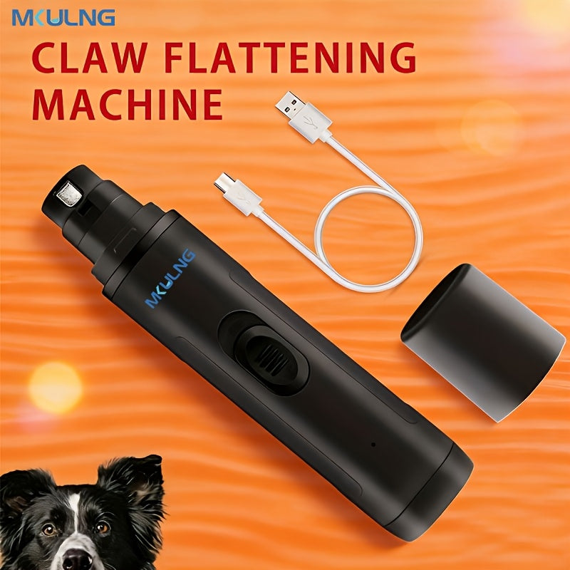 Quiet Electric Dog Nail Grinder USB Rechargeable – 2-Speed Painless Pet Nail Trimmer with Polishing & Smoothing Head for Large, Medium, and Small Dogs, Low-Noise Cordless Claw Care Tool, Black, Blue, Green, White