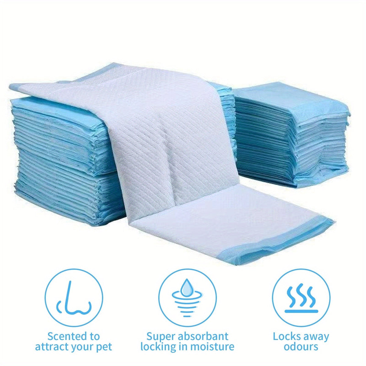 Extra Large Dog Pee Pads, 6X Thicker, Super Absorbent, Leak-Proof, Quick-Dry Puppy Training Pads, Odor Control, 28x34 Inches, 50-200 Count, for Home, Camping, and Pet Toilets