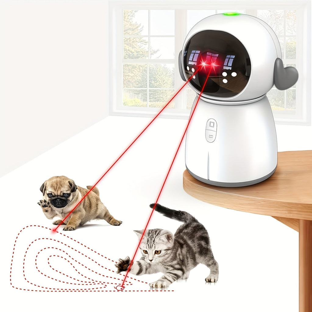Dual Laser Cat Dog Toy Rechargeable – Auto Motion-Activated Interactive Laser Toy with 3 Speed Modes, 160-Inch Sensor, Adjustable Head for Indoor Cats, Kittens, and Dogs