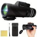 AUSNORA 10x40 HD Monocular Telescope – FMC Coating Manual Focus Lightweight Compact & Portable for Bird Watching Hiking Camping & Travel in Black & Green