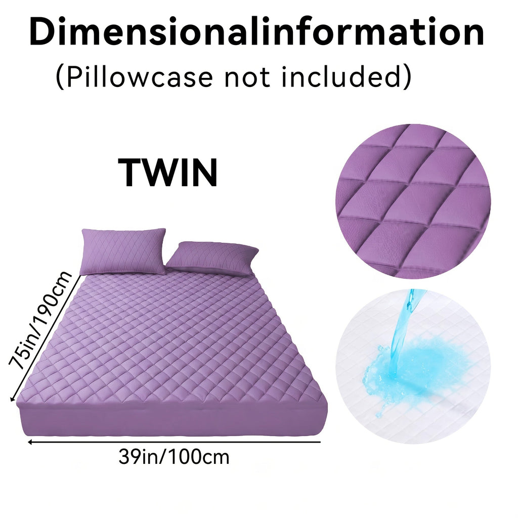 Waterproof Mattress Protector - Thickened 3-Layer Deep Pocket, Soft, Breathable & Noiseless, Machine Washable - Twin, Full, Queen & King - Bedroom, Guest Room & Dorm (No Pillowcases)