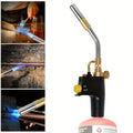 Trigger-Start MAPP/Propane Torch Head - Piezo Ignition, Adjustable Flame, Safety Lock for Welding, Soldering, Brazing, Heating, Thawing & Steak Searing