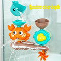 Crab Bath Toy with 2-Way Water Flow, Fun Water Play Bathroom Toy for Kids Toddlers & Babies, Interactive Bath Time Sensory Toy, Random Color