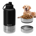 32oz Dog Water Bottle with Bowl - Leakproof Insulated Stainless Steel Portable Travel Pet Water Bottle for Hiking, Camping, Outdoor Walking - Dog Travel Water Dispenser