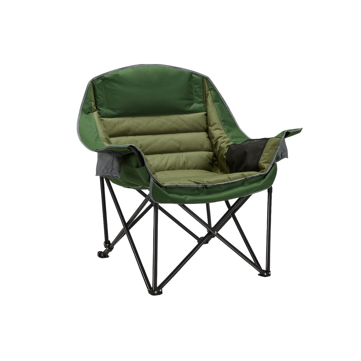 Heavy Duty Folding Camping Chair – 400 LB Capacity Portable Outdoor Chair with Cup Holder & Storage Bag for Camping Fishing Sports & Travel in Blue Green Red & Black