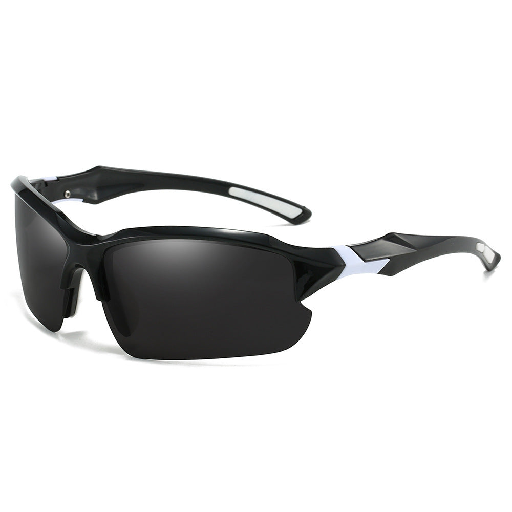 Men's Half-Frame Polarized Sports Sunglasses with UV400 Protection, Lightweight Goggles for Skiing, Driving, Running, Fishing, and Outdoor Activities, 3-Pack or 10-Pack