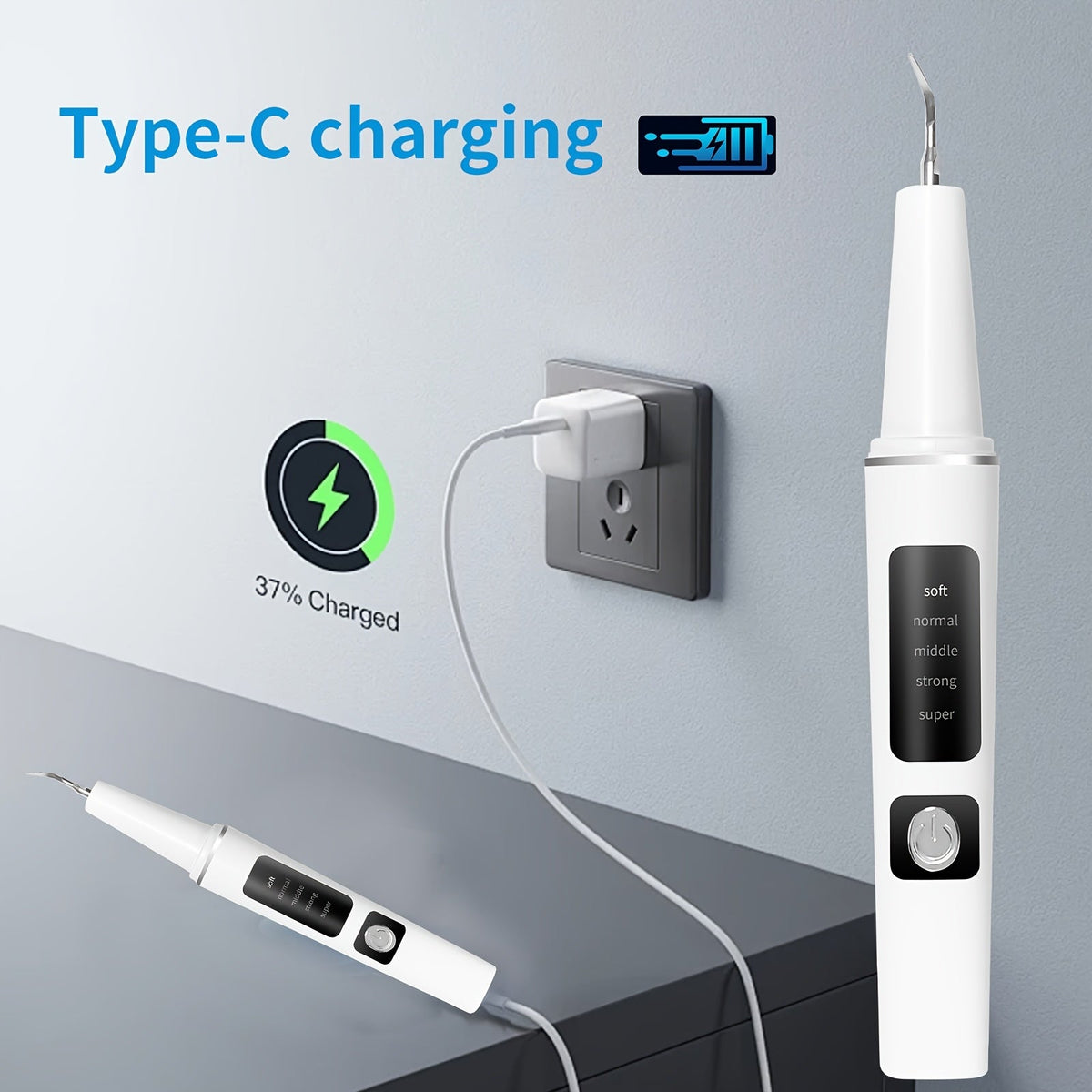 Electric Pet Teeth Cleaning Kit for Cats and Dogs, USB Rechargeable Tartar and Stain Remover with 4 Cleaning Heads and 5 Modes - Dental Care Tool for Pets