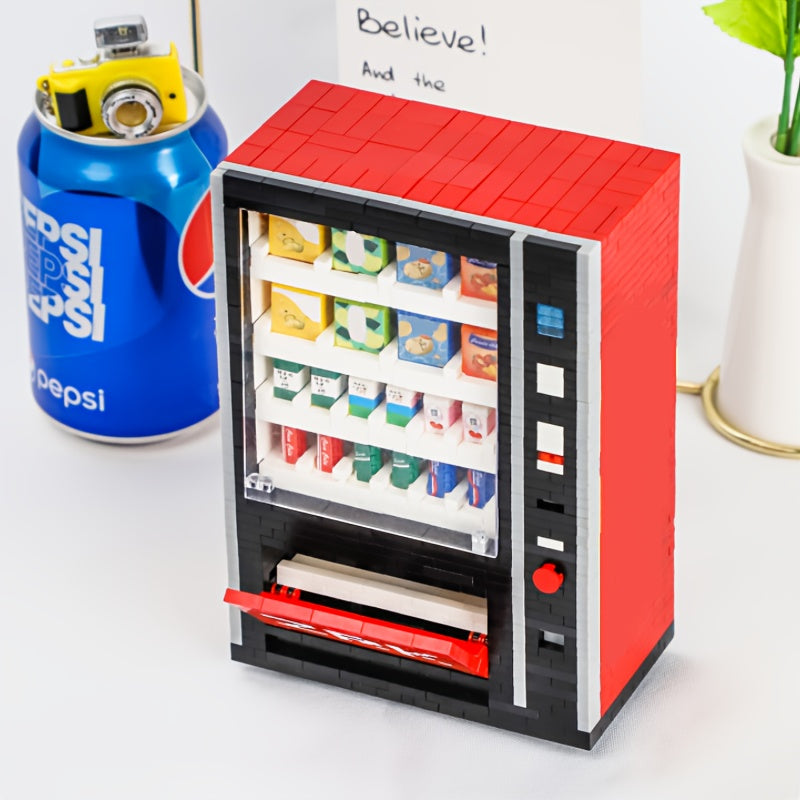 Vending Machine Building Blocks Set for Adults – Advanced, High-Difficulty Small Particle Brick Model Kit, Creative STEM Construction Toy, Unique Birthday & Holiday Gift Idea