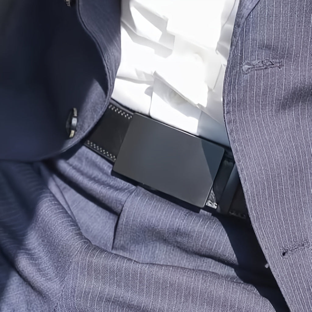 男士棘轮皮带两件套——可裁剪调节式正装及休闲男士皮带，适合腰围28英寸至52英寸，颜色包含黑色、棕色、褐色及深蓝色，礼盒装。