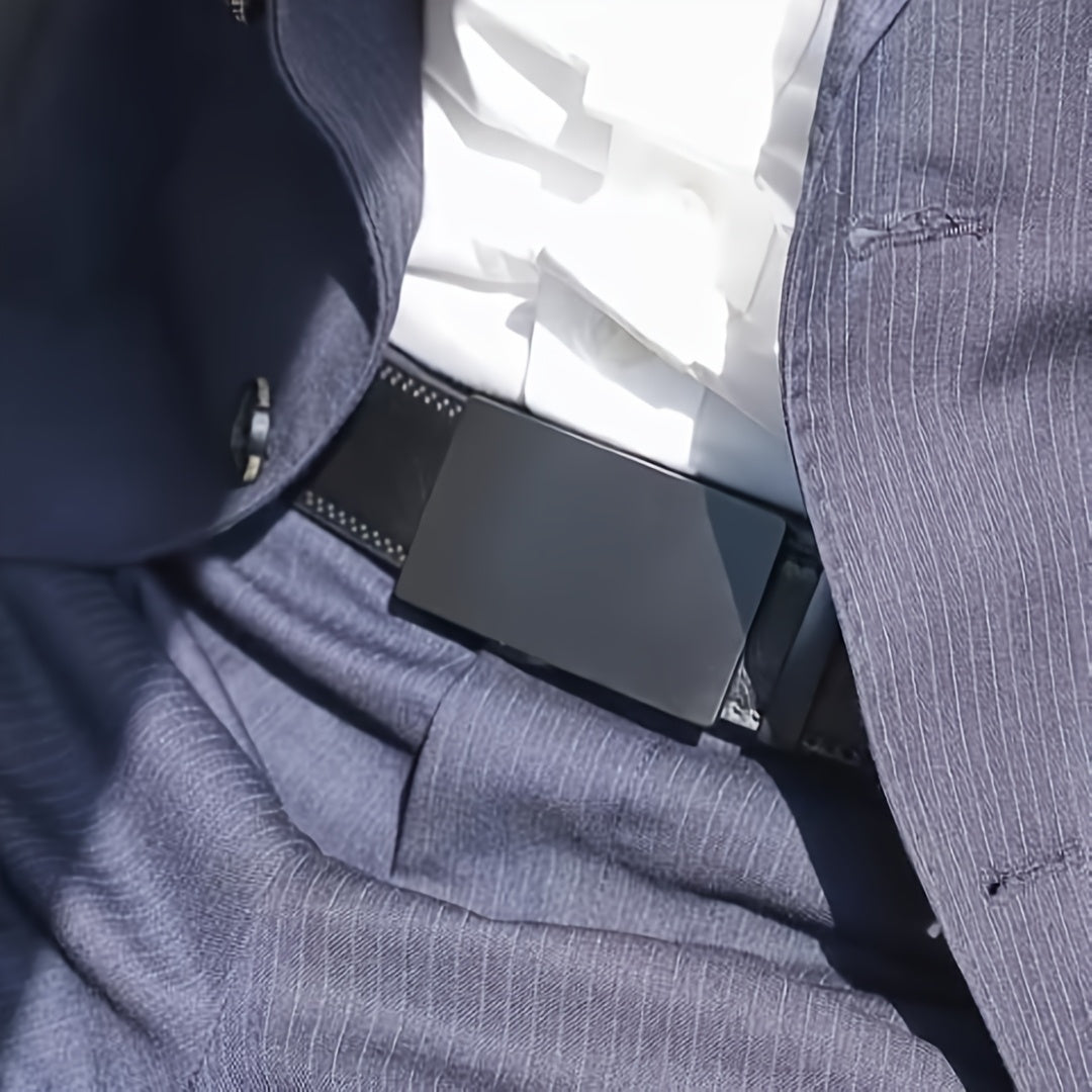 男士棘轮皮带两件套——可裁剪调节式正装及休闲男士皮带，适合腰围28英寸至52英寸，颜色包含黑色、棕色、褐色及深蓝色，礼盒装。