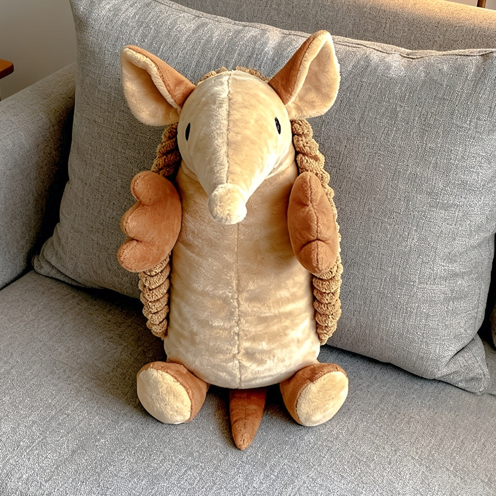XL Bite-Resistant Squeaky Plush Dog Toy - Double-Layer Tear-Resistant Washable Interactive Chew Toy for All Dog Breeds, Boredom Relief, Battery-Free, Large Dog Toy Gift