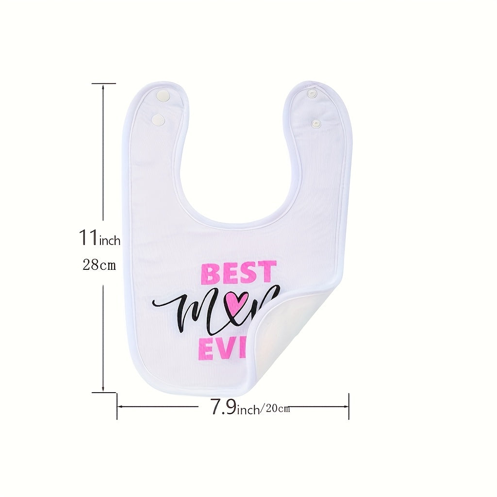 Baby Drool & Teething Bibs Set of 3, Cute Family & Love Themed Infant Bib for Boys & Girls, Soft Absorbent Newborn Bib with Funny Sayings, Baby Shower Gift for New Parents
