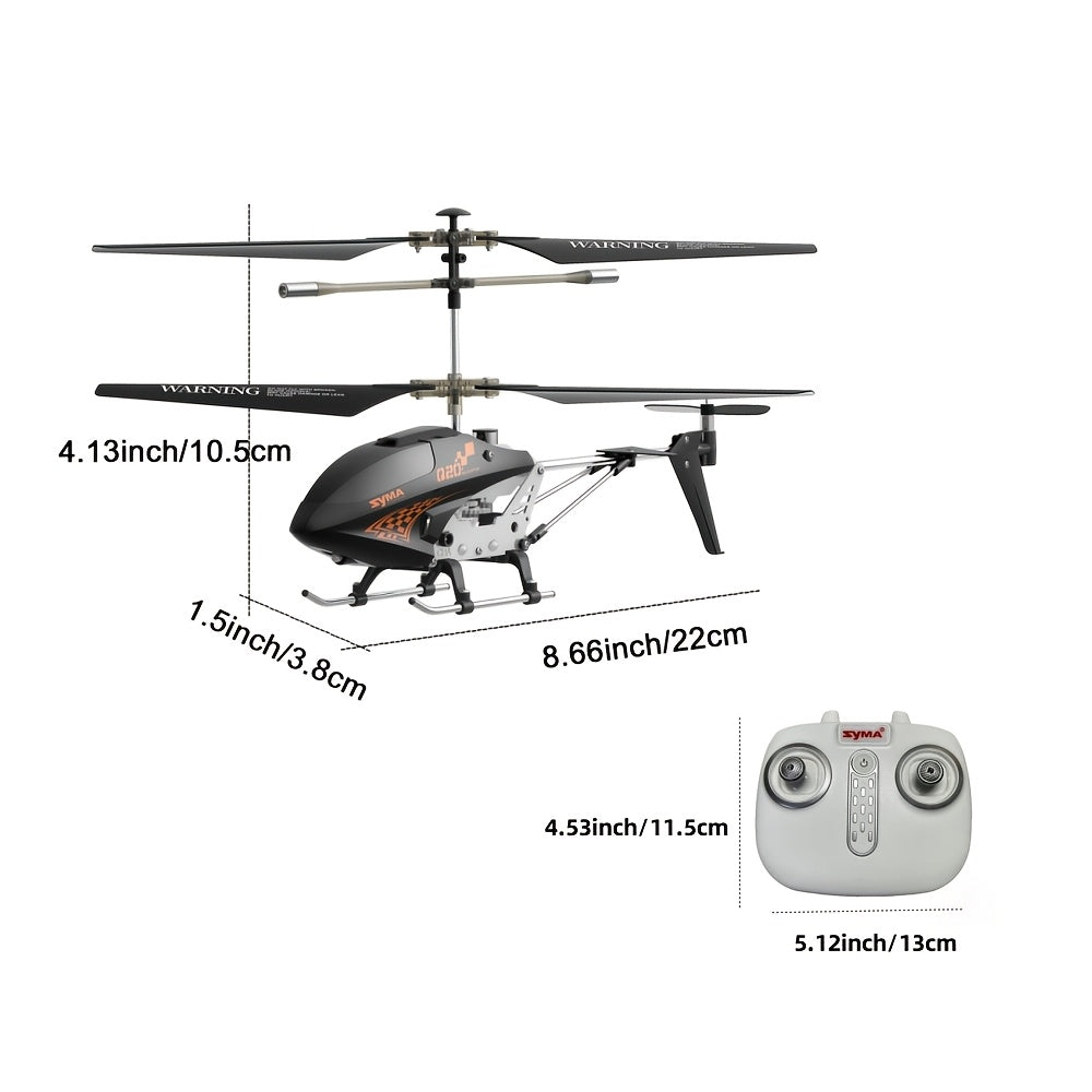 SYMA Q20 RC Helicopter with Altitude Hold One-Key Takeoff & Landing 3.5 Channel Gyro Stabilizer Alloy Body Indoor for Beginners Kids Age 8-12 – Boys & Girls Gift