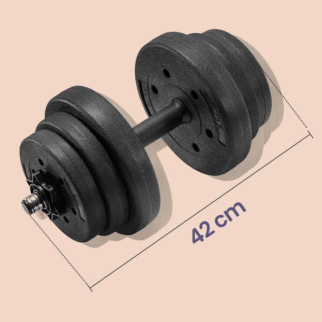 Adjustable Dumbbells Set 44 lb Pair, 7 Weight Options 11-44 lbs, Non-Slip Handle, PE Shell Cement Core, Home Gym Fitness Training Weights for Men and Women, Black