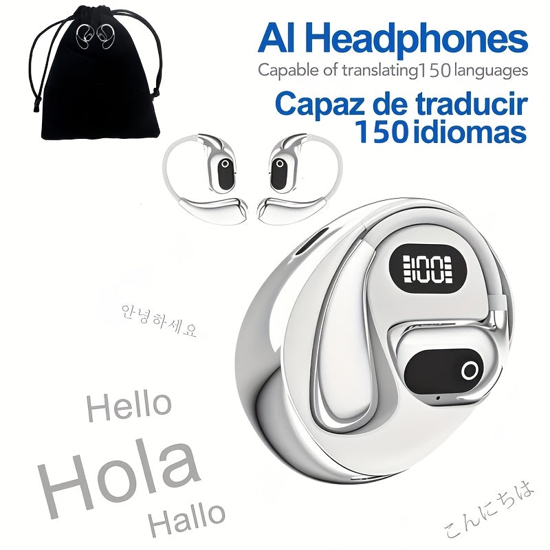 AI Translation Earbuds (144 Languages) – 0.3s Instant Voice Interpreter with Noise Reduction & 40-Hour Battery Life for Travel, Business, and International Communication
