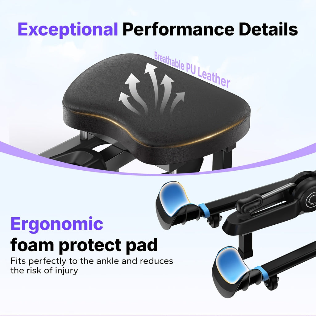 Merach Split Machine Leg Stretcher Adjustable Splits Trainer 300 Lb Capacity Flexibility Training Equipment for Ballet Yoga & Sports – Pink Blue