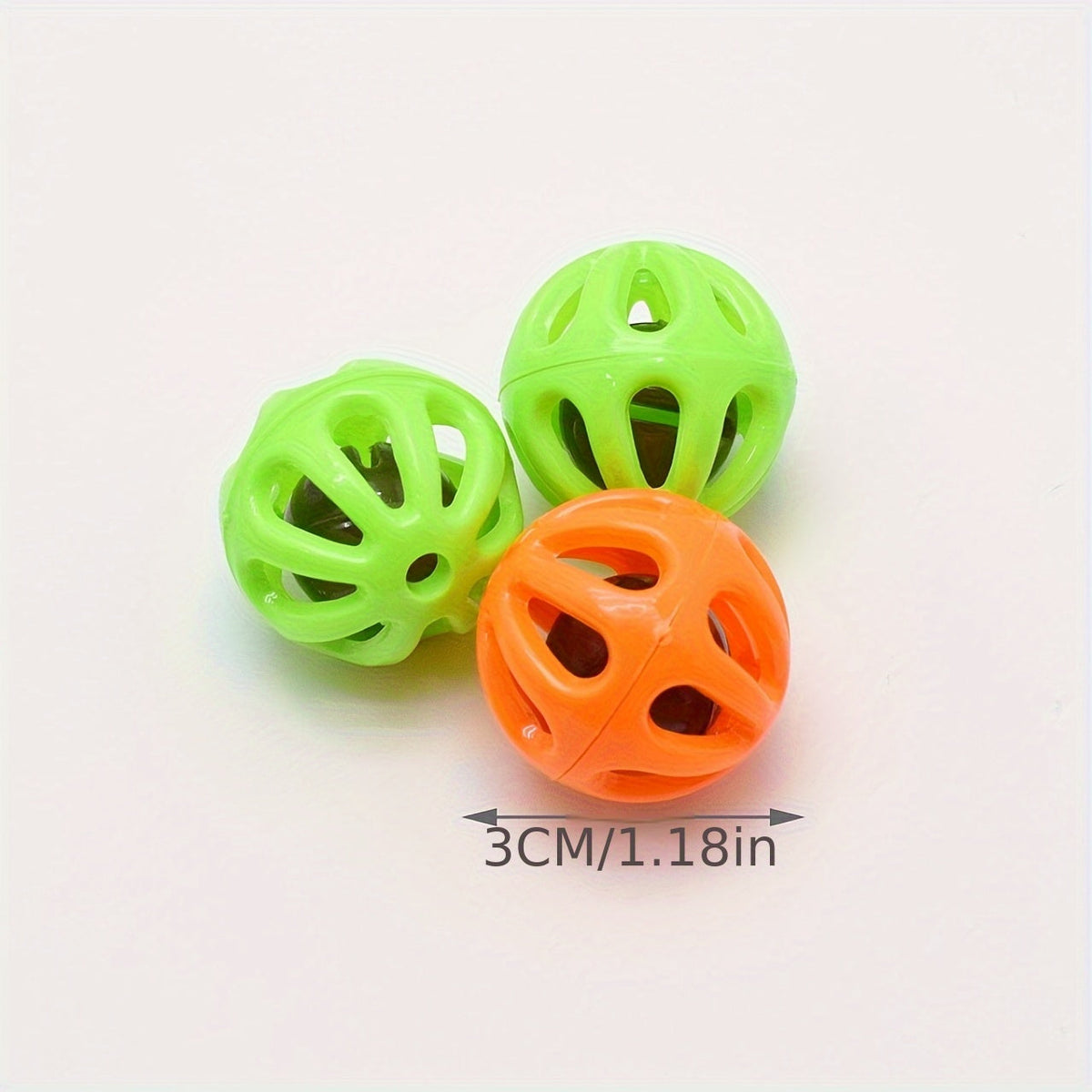 Colorful Bird Toy Bell Balls 10pcs Plastic Jingle Bell Balls for Parrots, Budgies, Cockatiels, and Conures, Boredom Relief Cage Accessory Decorative Bird Toys