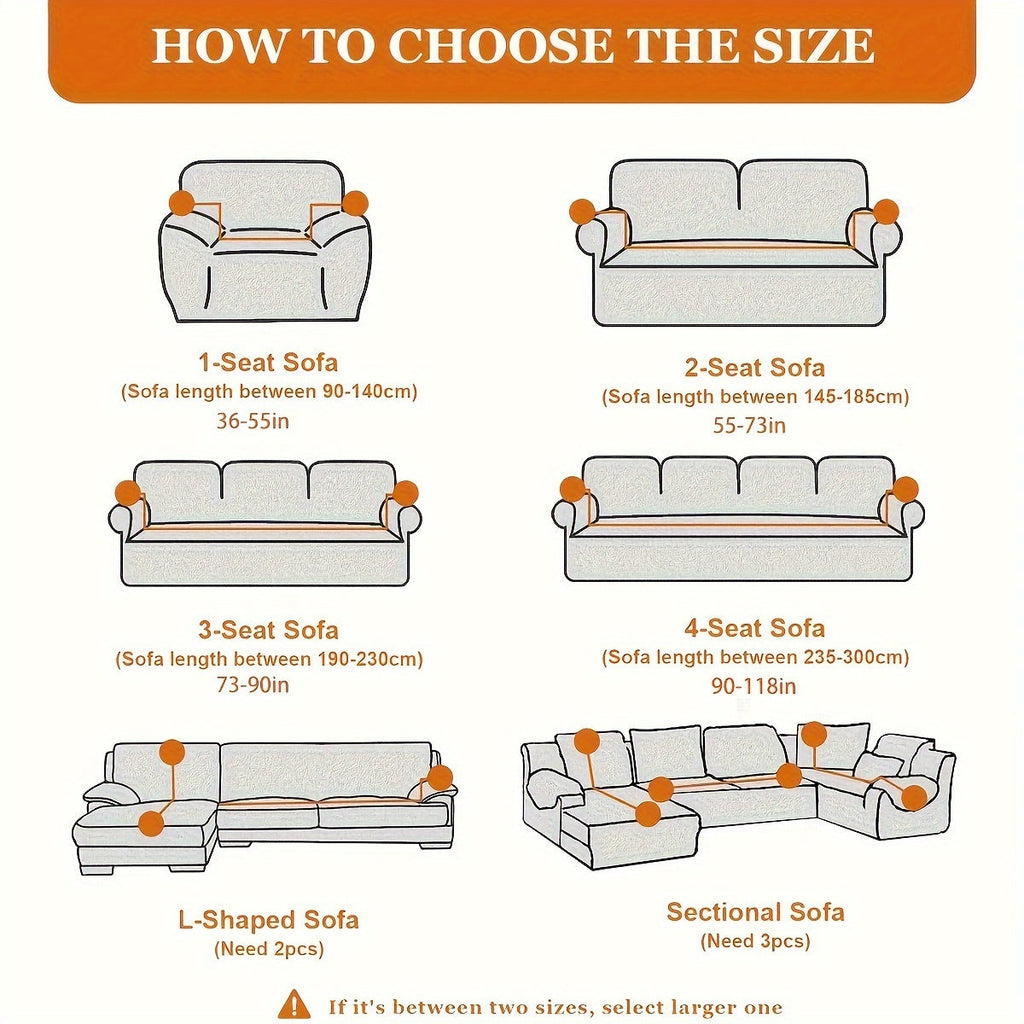 Thickened Jacquard Sofa Cover - Full Coverage Elastic Sofa Protector - Anti-Scratch & Pet-Friendly - Armchair, Loveseat, 3-Seater & 4-Seater - 13 Colors