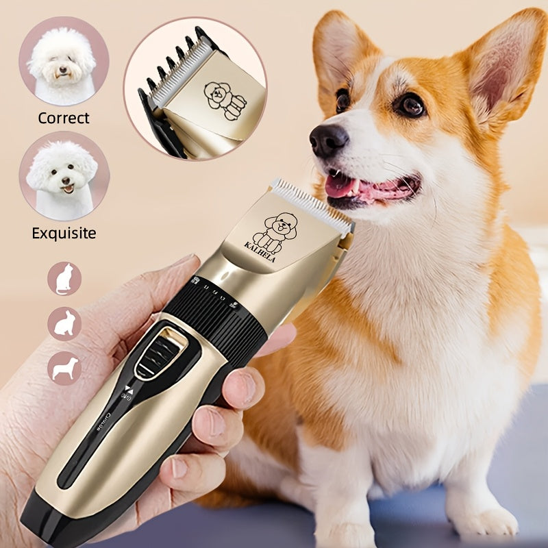 USB Rechargeable Wireless Pet Hair Trimmer for Dogs and Cats - Cordless Grooming Scissors with 3.6V Low Voltage Safe Lithium Battery, Professional Pet Clipper for Home and Salon Use