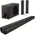 Soundbar with Subwoofer 2.1CH, Detachable Tower Speaker Design, Bluetooth 5.0 Wireless, ARC/Optical/AUX, Deep Bass Home Theater TV Speaker System, Remote Control, for Smart TV PC Gaming