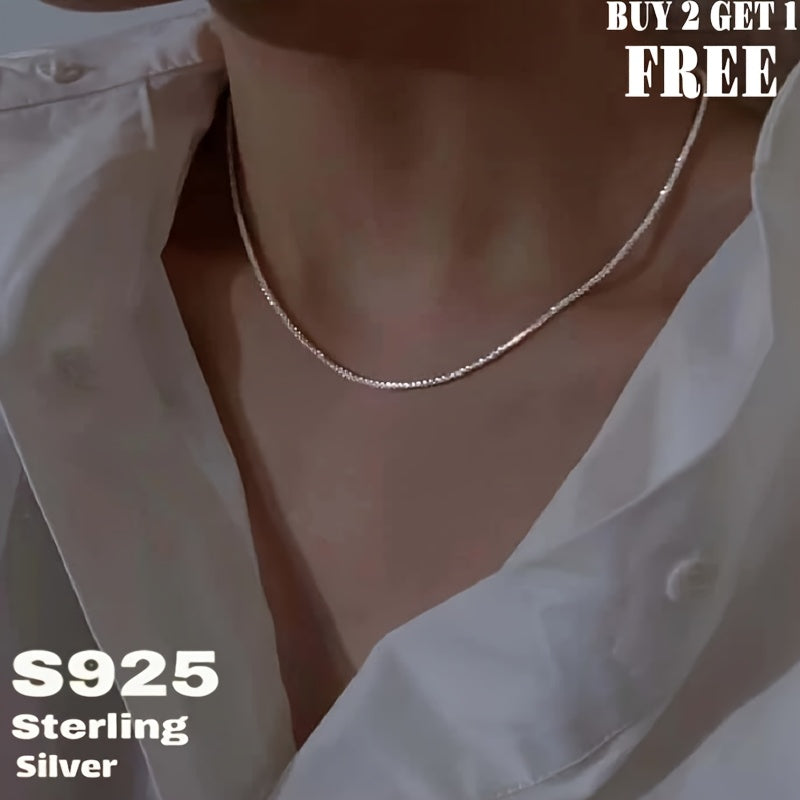 925 Sterling Silver Sparkling Star Necklace for Men & Women – Minimalist Celestial Star Pendant Chain, Unisex Dainty Jewelry with Gift Box, Sizes 16-24 Inch, Perfect Gift for Couples & Parents