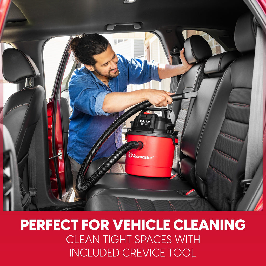 Wet/Dry Vacuum Cleaner Shop Vac with Blower Function & On-Board Storage – 2.5 Gal 2 Peak HP Wall Mount or 8 Gal 3.5 Peak HP for Garage Car Workshop & Home Cleaning