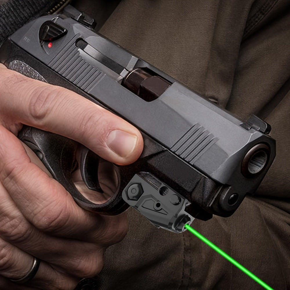 USB-C Rechargeable Laser Sight for Picatinny Rail – Green & Red Laser Dot Sight with Tactical Flashlight Combo, Vibration-Resistant, Quick Adjust, for Handguns, Rifles, Hunting, and Competition