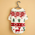 Pet Christmas Plush Sweatshirt for Dogs and Cats – Warm Soft Fleece Holiday Pullover for Small Medium Pets, Autumn Winter Cozy Costume, XS S M L XL XXL, White Festive Pet Apparel