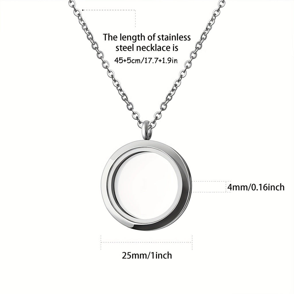 Custom Pet Fur Keepsake Necklace with Photo - Personalized Dog & Cat Hair or Tooth Memorial Storage Pendant, Unique Pet Loss Gift & Personalized Pet Jewelry (Silver, Rose Gold, or Black)