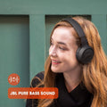 JBL Tune 510BT Wireless Bluetooth Headphones 40Hr Battery Speed Charge JBL Pure Bass Dual Device Mic Foldable Siri & Google Android & iOS – Black