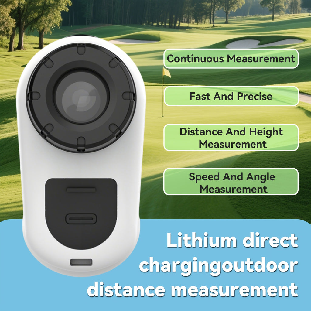 1200 Yard Laser Golf Rangefinder, 6X Magnification, Slope Switch, Pulse Vibration, Target Lock, Trajectory Compensation, Type-C Rechargeable for Golf and Hunting