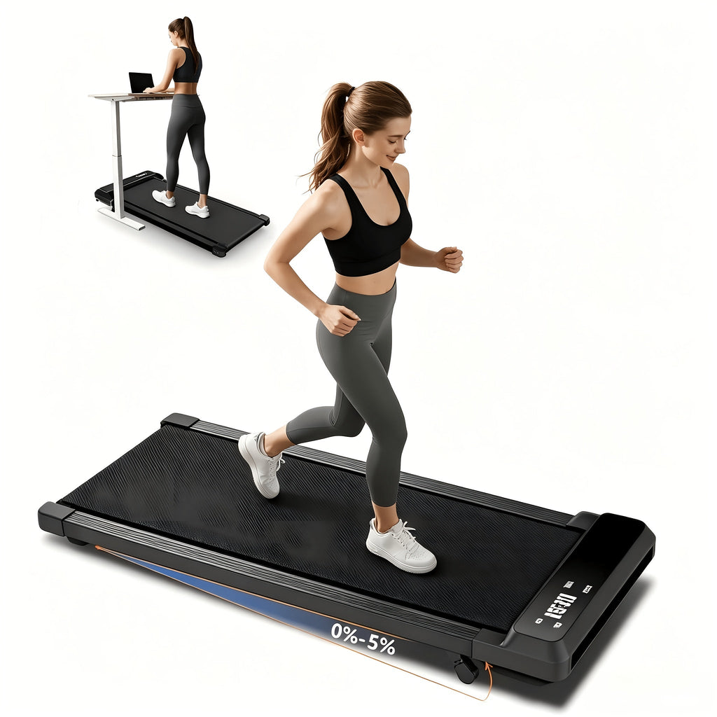 4-in-1 Walking Pad Under Desk Treadmill, LED Display, Compact Folding Design, for Home Office, Small Spaces, Walking & Jogging