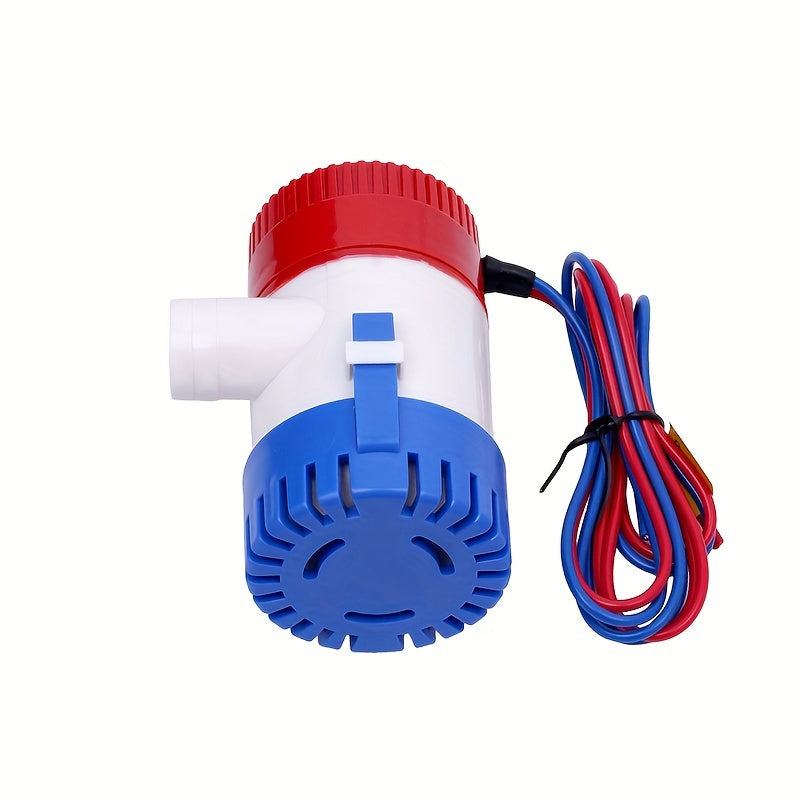 1100GPH 12V Submersible Electric Bilge Pump with Low-Noise Automatic Float Switch for Boats, Yachts, RVs, Pools, and Marine Water Removal