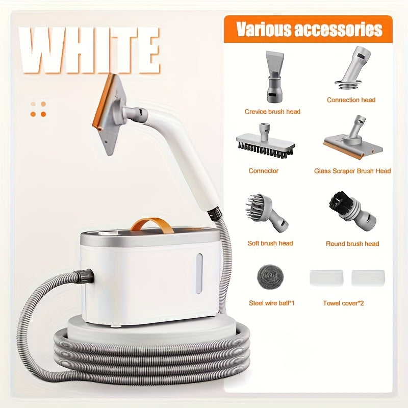 Handheld Steam Cleaner 4.4Bar High-Power Fast Heating 6 Multifunctional Heads 47oz Large Tank Dual Safety for Kitchen, Sofa, Floor, Bathroom, Car, Refrigerator, and Air Conditioner