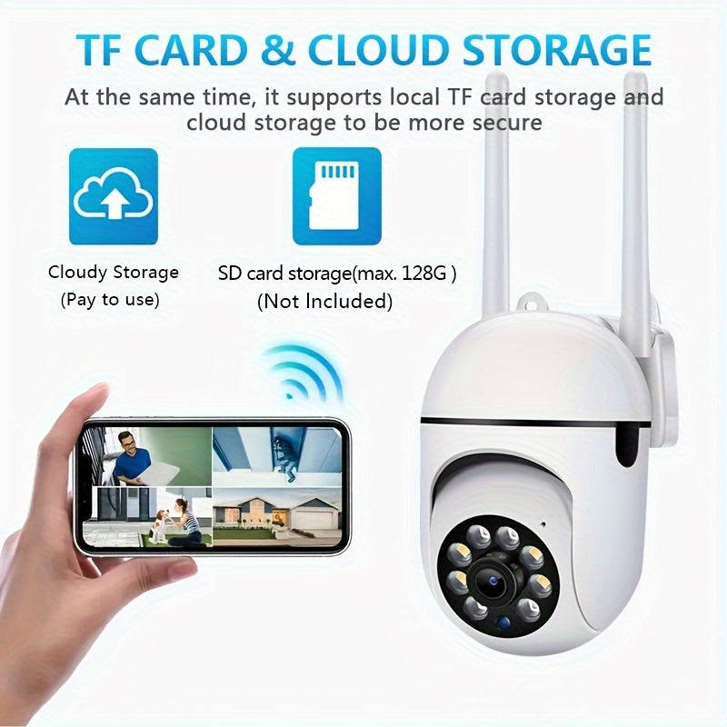 WiFi Security Camera 2-Pack 3MP Full HD - Night Vision, 2-Way Audio, Motion Detection & Real-Time Alerts, IP54 Waterproof Indoor/Outdoor Surveillance Camera with App Remote Access & USB