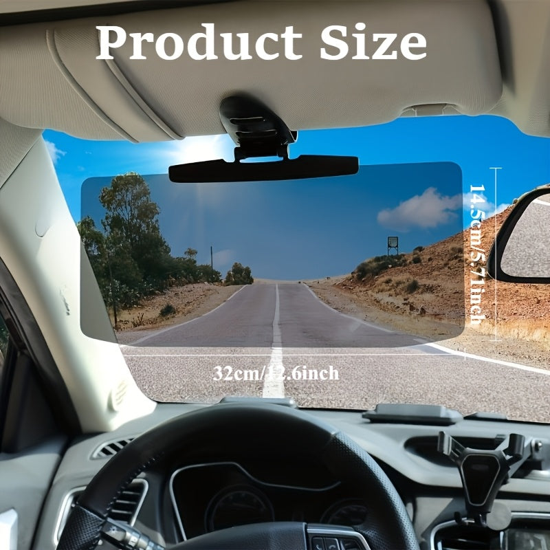 Car Sun Visor Extender, UV400 Polarized Anti-Glare Shield, Adjustable Clip-On Sun Blocker, Universal Fit for Safe and Comfortable Day and Night Driving