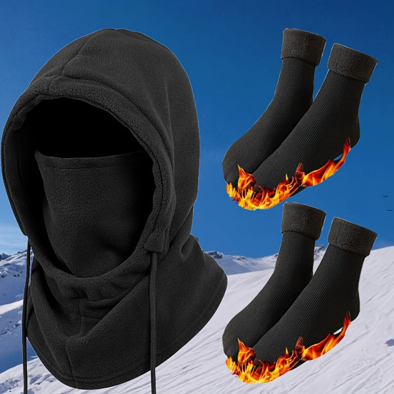 Winter Balaclava Full Face Mask for Men & Women – Windproof, Cold-Proof, Thermal Headgear for Skiing, Cycling, and Outdoor Activities, with Neck & Shoulder Coverage