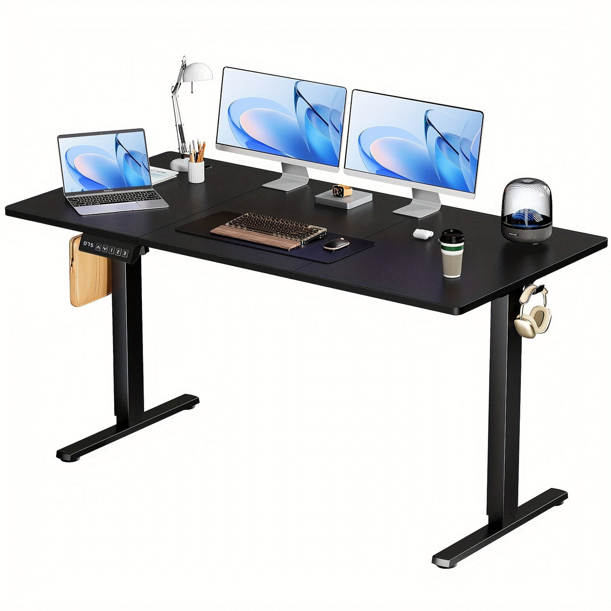 Electric Standing Desk, Height Adjustable 40 48 55 63 Inch – Sit-Stand Desk with Memory Controller & Anti-Collision, Ergonomic Home Office Gaming Workstation, Multiple Colors & Sizes