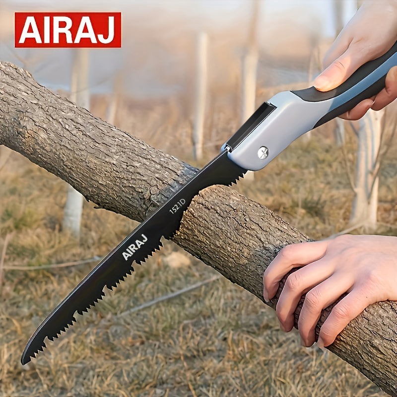 AIRAJ Industrial-Grade Folding Saw - Manual Cutting Tool, Non-Slip Durable Handle, No Batteries Required - Small, Medium & Large - Outdoor, Camping & Garden Use
