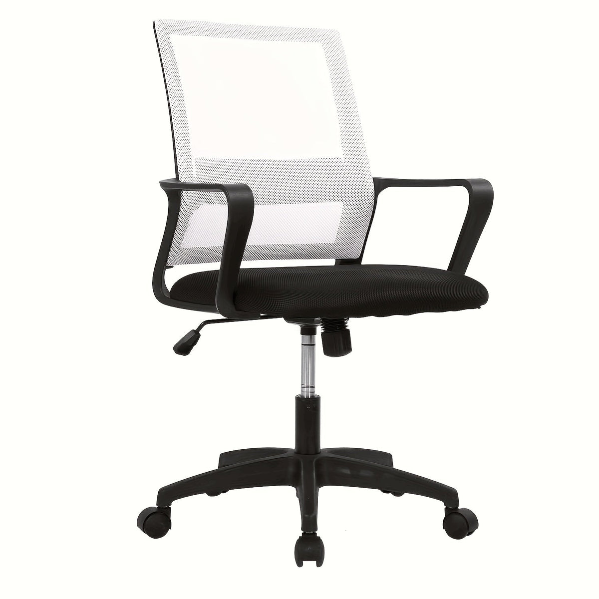 Mid-Back Ergonomic Mesh Office Chair, 360° Swivel, 5-Wheel Base, Lumbar Support Computer Desk Chair for Home Office - 250 LBS Capacity (Available in Black, Grey, Blue, White, Pink)