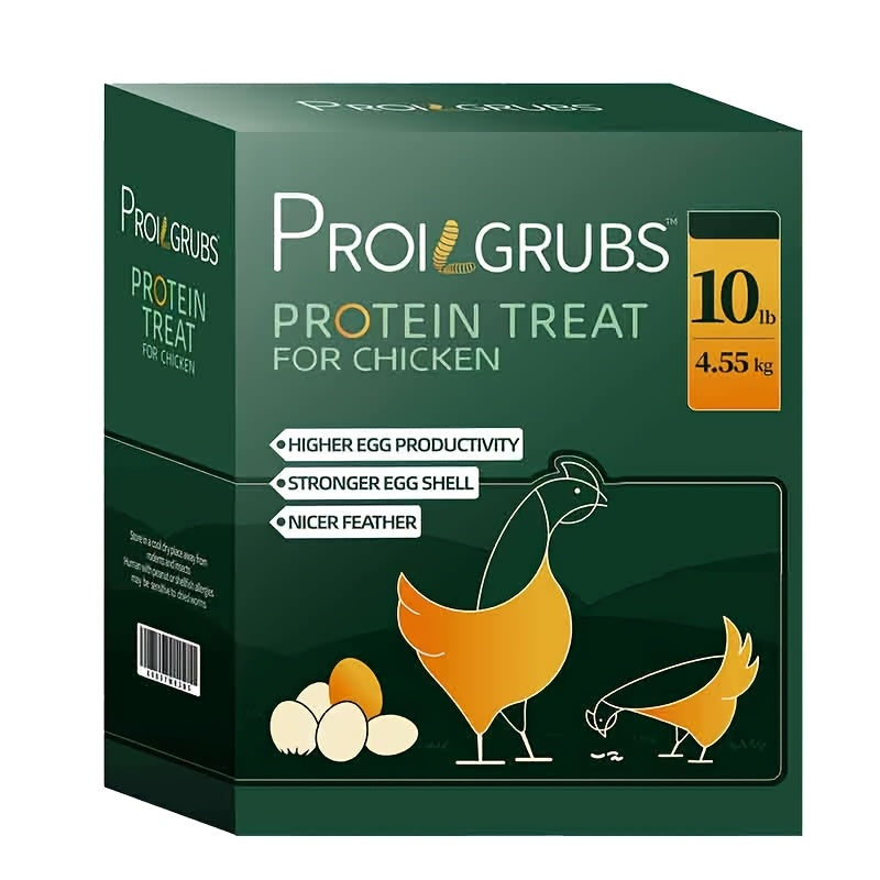 PROILGRUBS Dried Black Soldier Fly Larvae Chicken Treats – Non-GMO High-Protein Egg & Flock Builder, Stronger Eggshells & Feather Growth for Layers, Broilers, and Chicks, 5 to 33 LB Bulk Bags