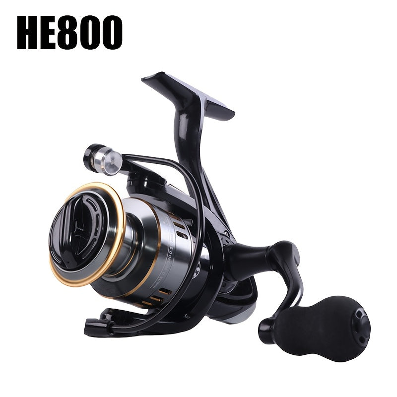 Spinning Fishing Reel HE1000-7000 Metal Spool Rocker Arm 5.2:1 Gear Ratio 22LB Max Drag Left/Right Interchangeable Smooth & Sensitive for Freshwater, Saltwater, Bass, Trout, and Carp Fishing