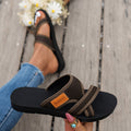 Women's Sport-Style Sandals - Breathable Mesh Fabric, Flat Sole - Indoor & Outdoor Wear - US 5.5–11.5 - Coffee, Burgundy, Black, Bright Red & Nude Pink