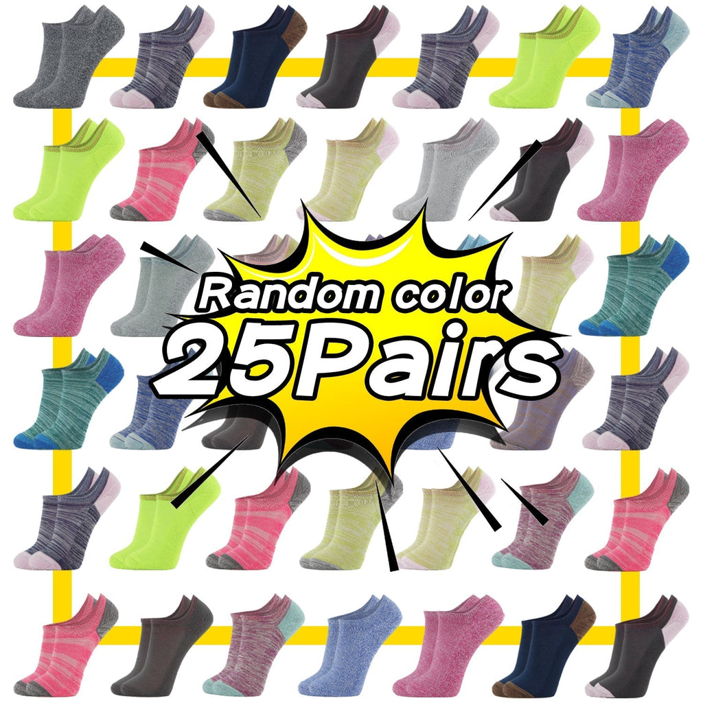 Bulk Colorful Ankle Socks 25 or 60 Pairs Assorted Random Colors Unisex for Men Women – Moisture-Wicking Breathable Reinforced Heel and Toe for Daily Wear, Gifts, and Parties, Sizes US 8-10 & US 9-12