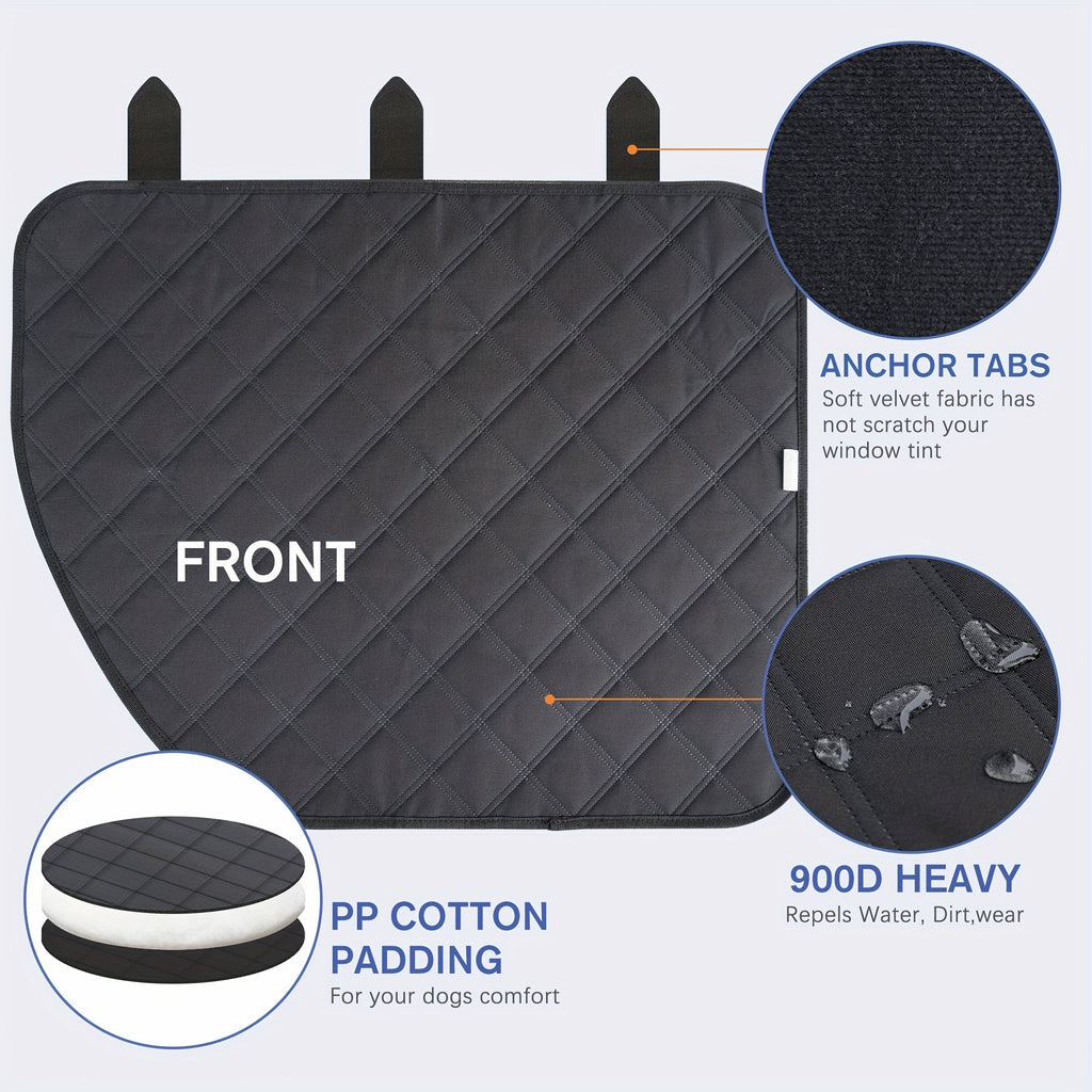 Dog Scratch Protection Car Door Protector 2 Pack - Stain-Resistant Pet Door Guard Cover for Car, Truck, and SUV Interior, Easy Install Anti-Scratch Dog Door Panel Shield, Black