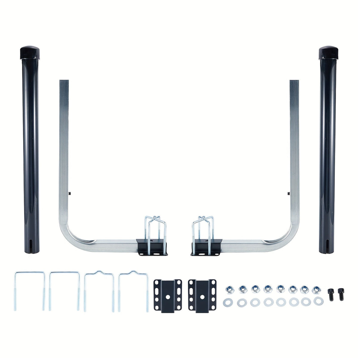 Adjustable Boat Trailer Guide Poles 31"-60" L-Shaped Galvanized Stainless Steel with Black PVC Pipes - Trailer Guide-Ons for Ski Boat, Fishing Boat & Sailboat Trailer