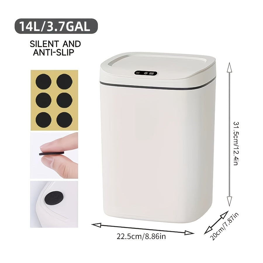 Smart Motion Sensor Trash Can - Hands-Free Touchless Lid, Odor-Sealing, Compact & Easy to Clean - 12L, 16L & 3.7 Gal - For Office, Bathroom & Small Spaces