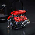 UNCLE BRICK V8 Engine Model Kit That Runs – Motorized Working Engine with Chain & Cylinder Linkage, STEM Mechanical Building Set for Adults, Car Enthusiast Gift, Red – Nova Mart